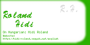 roland hidi business card